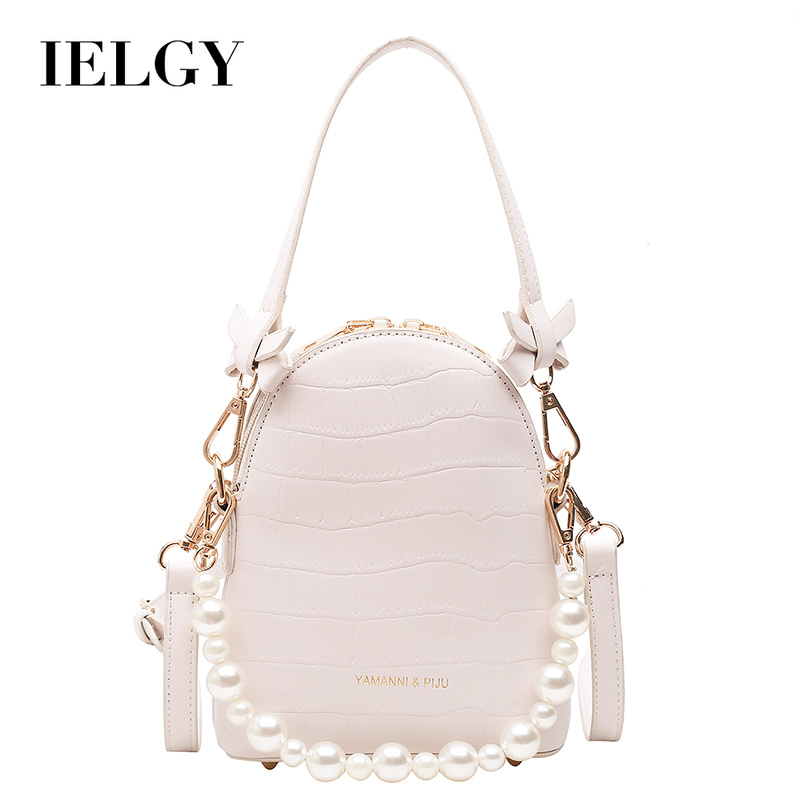 Túi đeo chéo IELGY đính ngọc trai thời trang tùy chọn màu sắc cho nữ