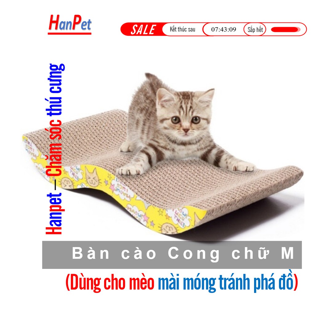 Cào móng mèo 5 loại bàn cào móng cho mèo bằng giấy cứng đồ mài móng cho mèo