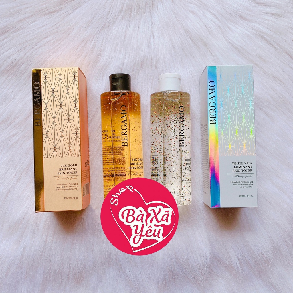 Nước Hoa Hồng Bergamo 24K Gold + White Vita Skin Toner 250ml - BX3552