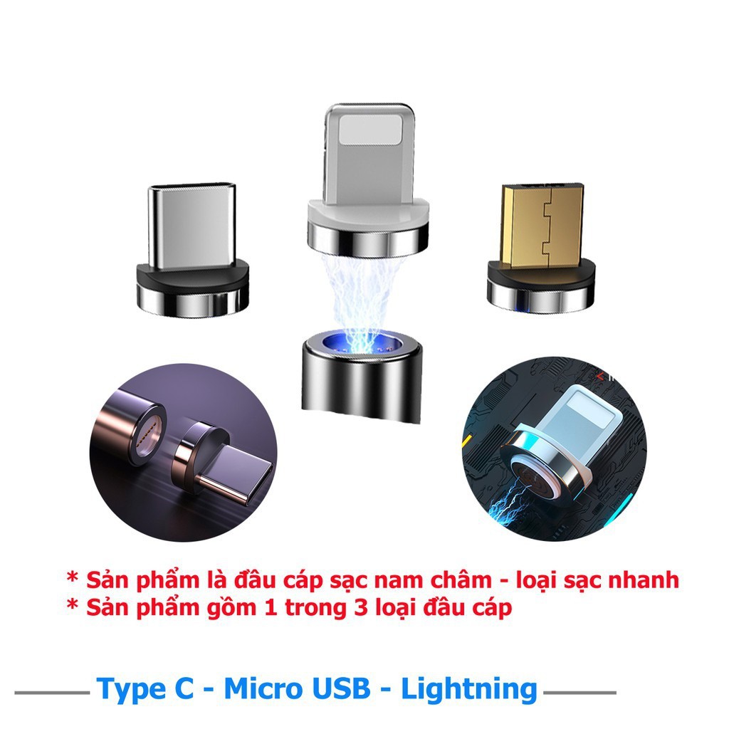 Đầu sạc rời của cáp nam châm chân Micro - Hot