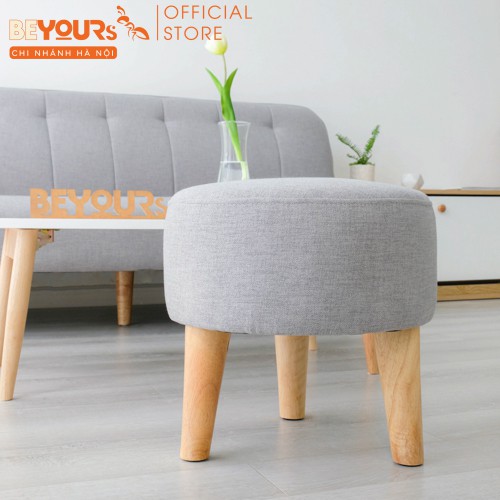 Ghế Đôn Sofa Nệm BEYOURs Tròn Chân Gỗ - Nội Thất Phòng Khách, Phòng Làm Việc