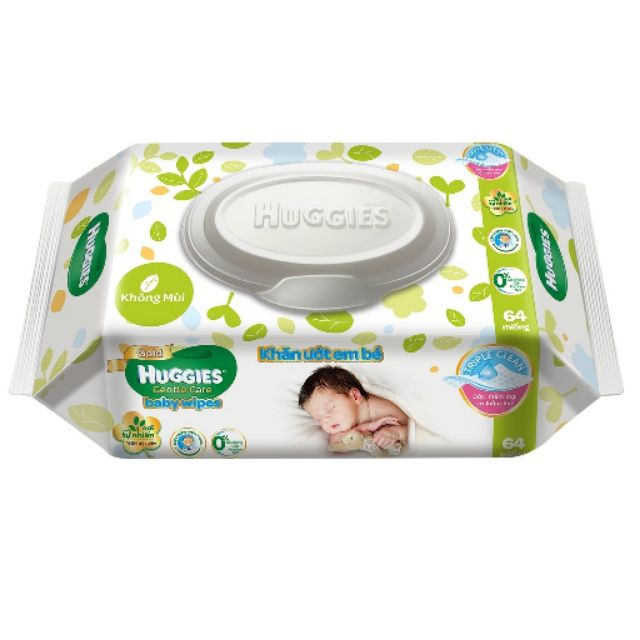 Khăn giấy ướt Huggies 64 tờ cho bé