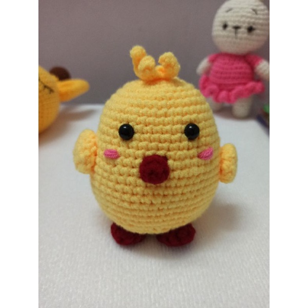 THÚ NHỒI BÔNG gà con móc handmade làm từ len