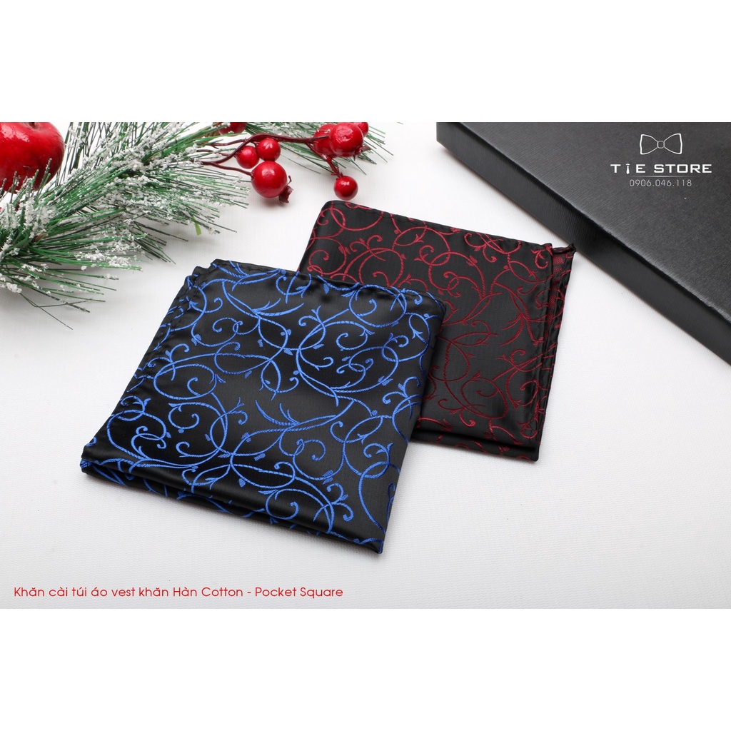 Khăn Cài Túi Áo Vest - Pocket Square, phụ kiện lịch lãm, họa tiết hoa văn