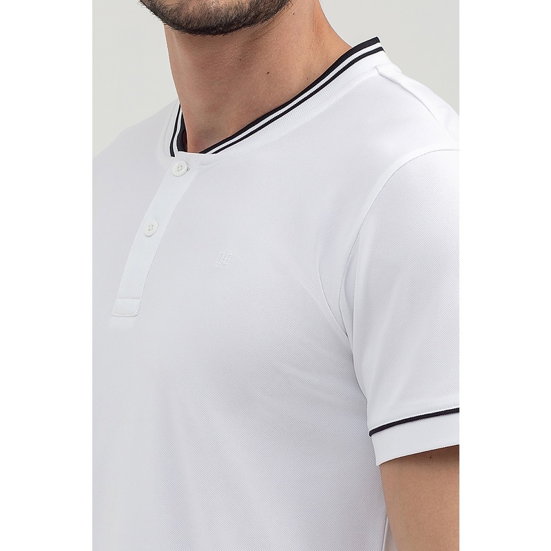 Áo thun vải café cổ bomber , chuẩn form, sang trọng, thanh lịch John Henry - TS22SS06C-SCCA