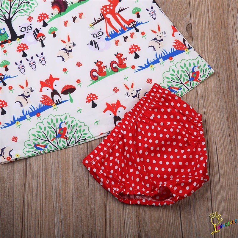 ❤XZQ-3PCS Newborn Toddler Clothes Baby Girls Dress+Pants Shorts+Headband+Outfit Sets