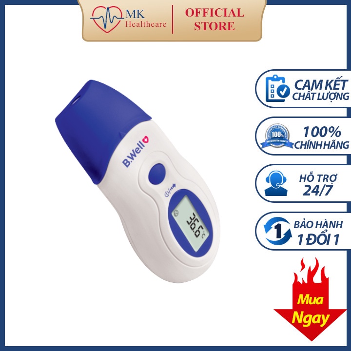 Nhiệt Kế Hồng Ngoại Điện Tử Đo Không Chạm Nhập Khẩu Thụy Sĩ B.Well Swiss WF-1000- Chuẩn Châu Âu