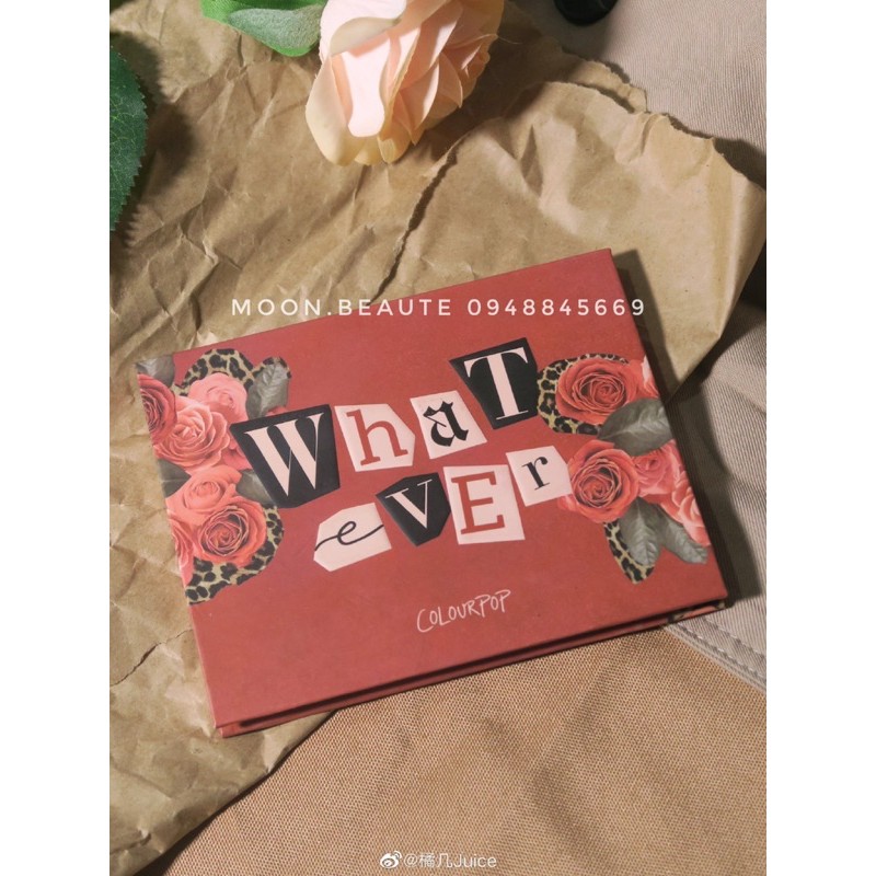 Bảng mắt Whatever Colourpop 12 ô tông cam đỏ siêu xinh