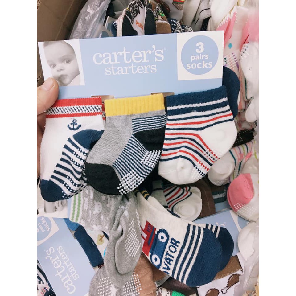 sét 3 đôi tất carter's nhiều mẫu cho bé trai/gái