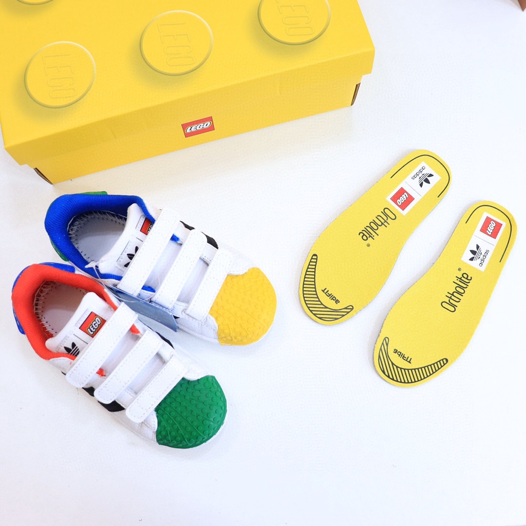 ADIDAS 70*hàng Có Sẵn*Giày Thể Thao Đầu Vỏ Sò Lego Hợp Xu Hướng Thời Trang Giản Dị Cho Trẻ Em Bé Trai Bé Gái