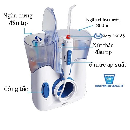 Máy tăm nước cao cấp Water Jet Ultra - dùng cho gia đình - Bảo hành 12 tháng