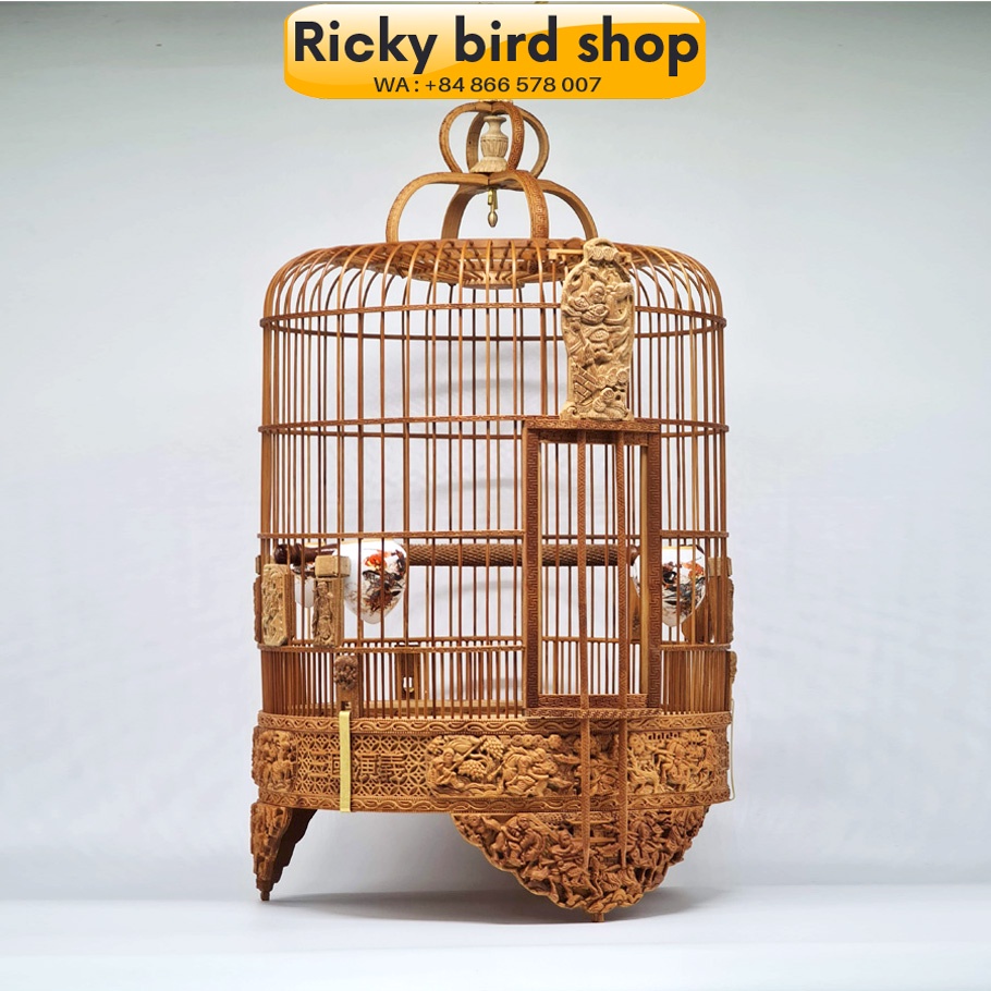 Lồng chim họa mi chạm 3D - Tích Tam Quốc