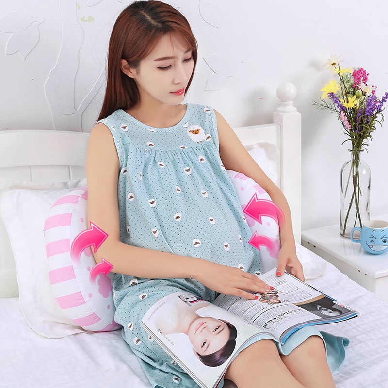 Gối Bầu Cánh Tiên Gối Cho mẹ Cao Cấp Nâng Đỡ Bụng Hỗ Trợ Giảm Đau Lưng Cho Mẹ Bầu