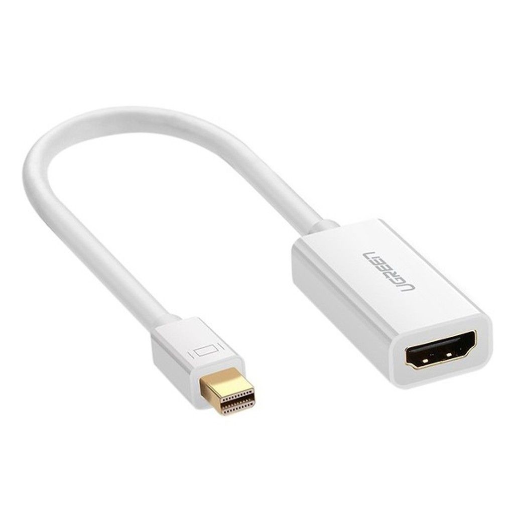 Cổng chuyển đổi MINI DISPLAY PORT to HDMI, hỗ trợ phân giải 1920*1080_ Cáp Mini displayport to HDMI Ugreen 10460