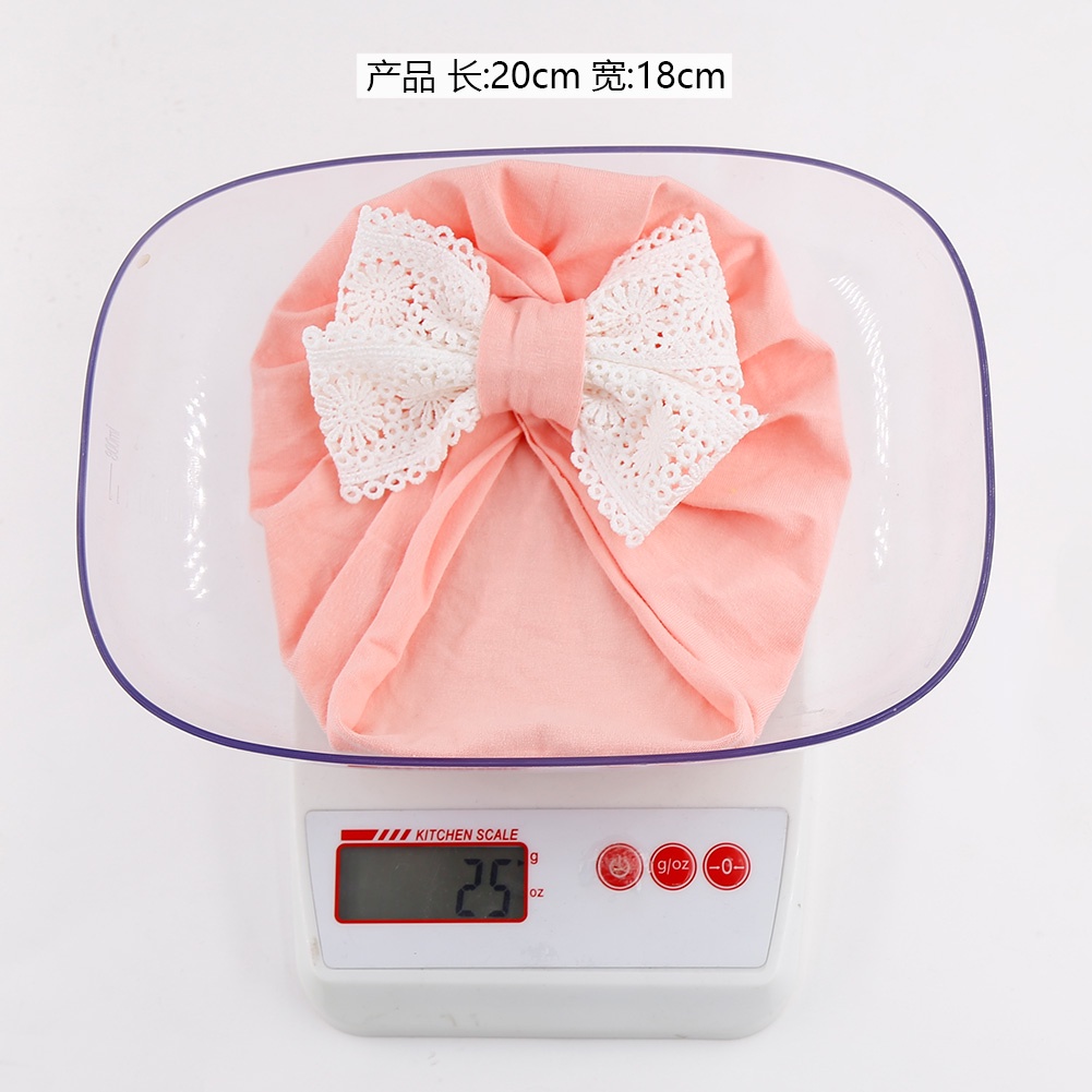 1 Mũ Turban Thắt Nơ Bằng Vải Cotton Mềm Cho Bé Gái Sơ Sinh