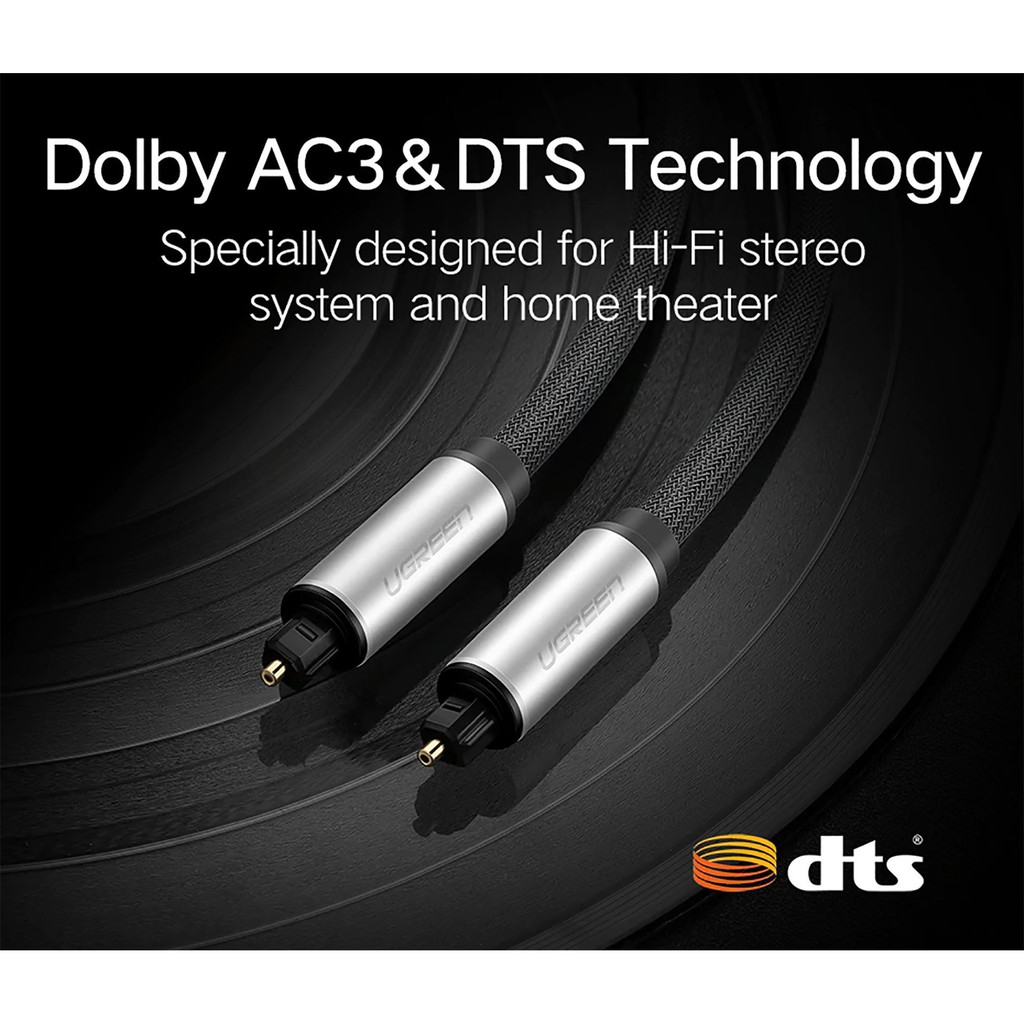 Cáp Âm Thanh Sợi Quang Vỏ Nhôm Ugreen AV108 Chính Hãng