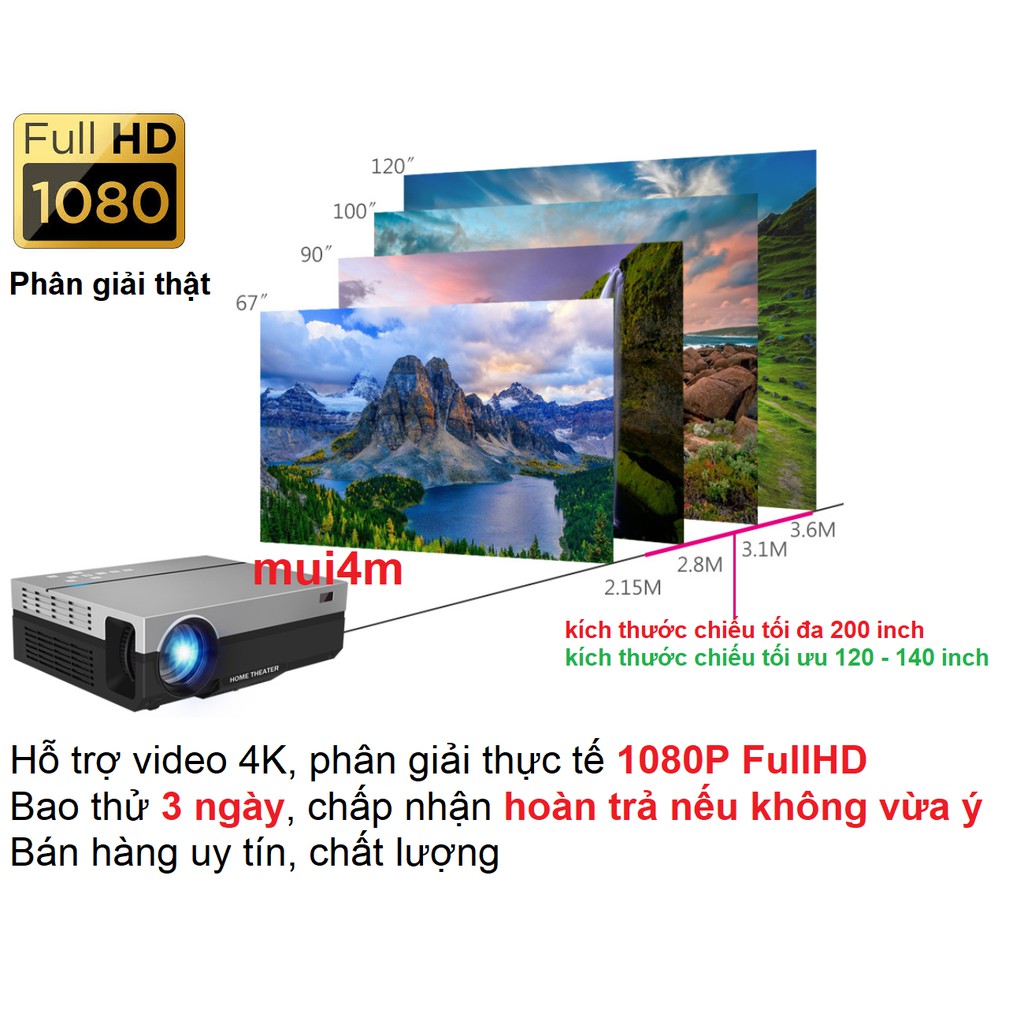 Máy chiếu Salange M18-2021 full HD 150w