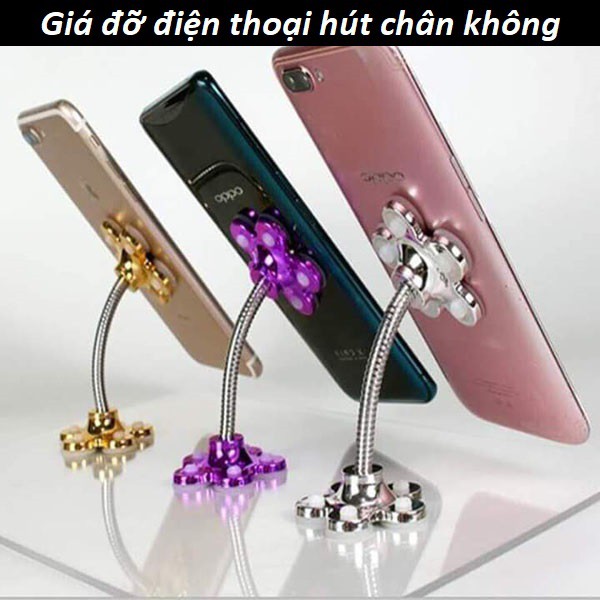 Giá đỡ điện thoại hút chân không 2 đầu mẫu mới