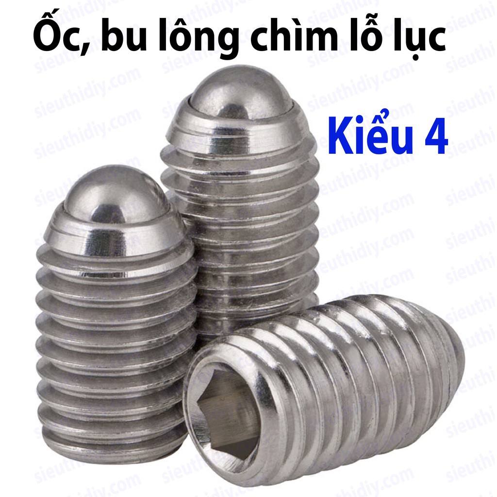 Ốc vít, bu lông chìm thép, Inox 304/316 M3M4M5M6