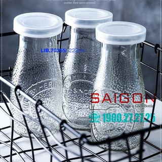 Lọ thủy tinh cao cấp libbey heritage bottle 222ml | nắp nhựa