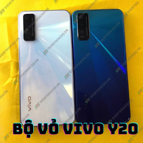 Bộ vỏ Vivo Y20 Trắng và Xanh