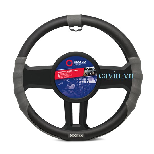 Bọc vô lăng Sparco SPC1103GR (Ghi đen)