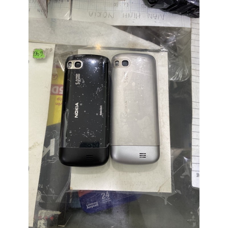 Vỏ nokia c3-01 có xương đầy đủ đen và bạc