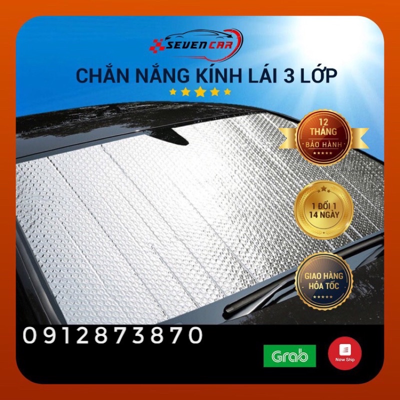 Bạt phủ kính lái ô tô, tấm chắn nắng kính lái xe hơi tráng bạc 4 lớp chống nắng, bụi, mưa, trộm - SEVEN.CAR