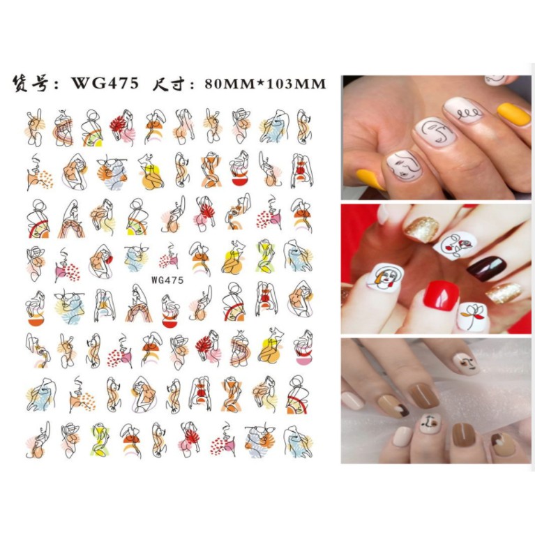 Nail Sticker Hình Chữ Dán Móng Tay Họa Tiết Mới Đẹp - Lẻ 1 Cái