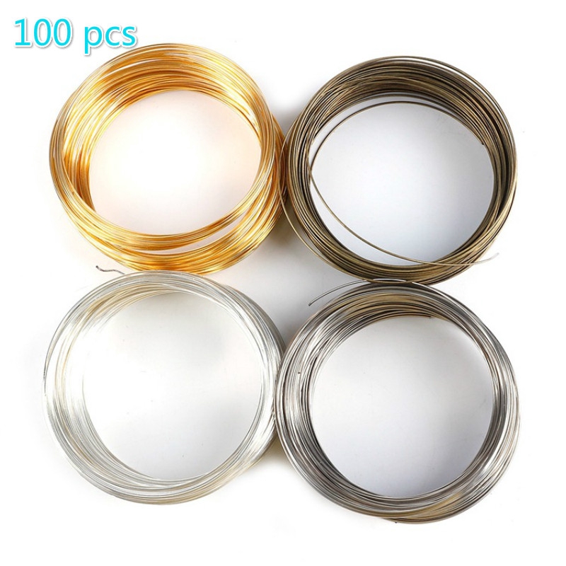 Set 100 dây thép không gỉ làm vòng đeo tay cỡ 0.6mm tiện dụng chất lượng cao