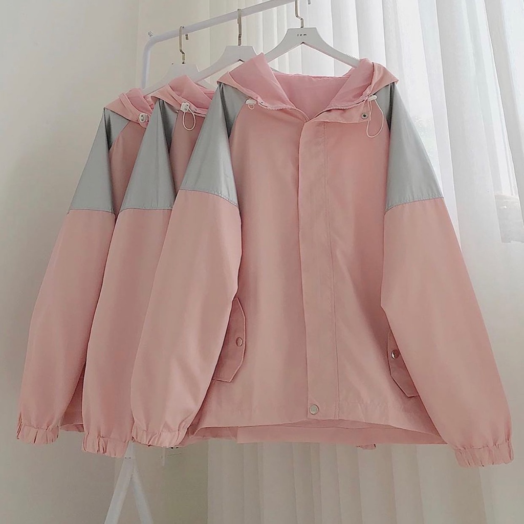 Áo Khoác Dù Nữ Tráng Bạc JEM CLOSET Chất Siêu Nhẹ Unisex Style Cá Tính 1564