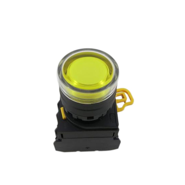 Nút nhấn giữ có đèn phi 22mm màu vàng