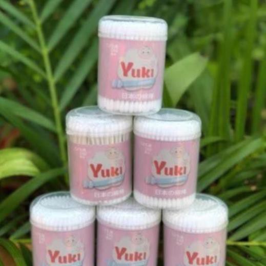 Hộp tăm bông ngoáy tai Yuki cho bé.Vệ sinh cá nhân, hỗ trợ trang điểm, chăm sóc da em bé
