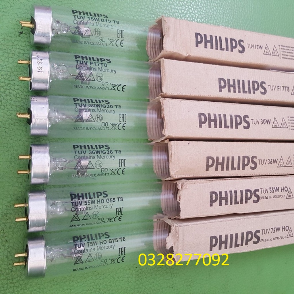 Đèn Diệt Khuẩn - Bộ đèn UV diệt khuẩn Philips TUV 18W dài 60CM