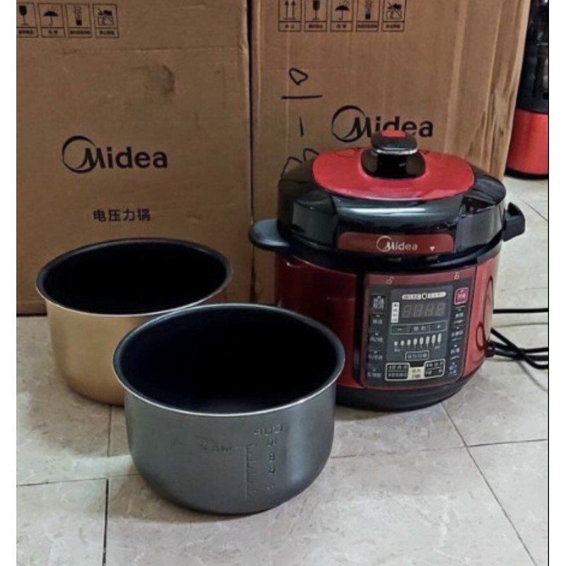 NỒI ÁP SUẤT ĐIỆN LOẠI 2 LÕI NỒI HÃNG MIDEA DUNG TÍCH 5 LÍT