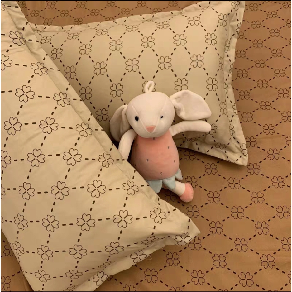 Bộ Vỏ Chăn Ga Gối Cotton Poly Nhập Khẩu (Chuột hồng SP001007) FS