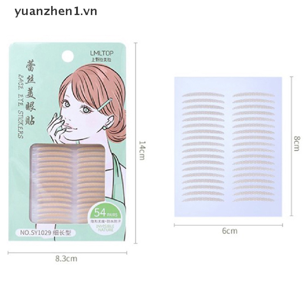 [Hàng mới về] Set 54 miếng dán tạo mắt 2 mí kiểu ren lưới trang điểm làm đẹp cho nữ
