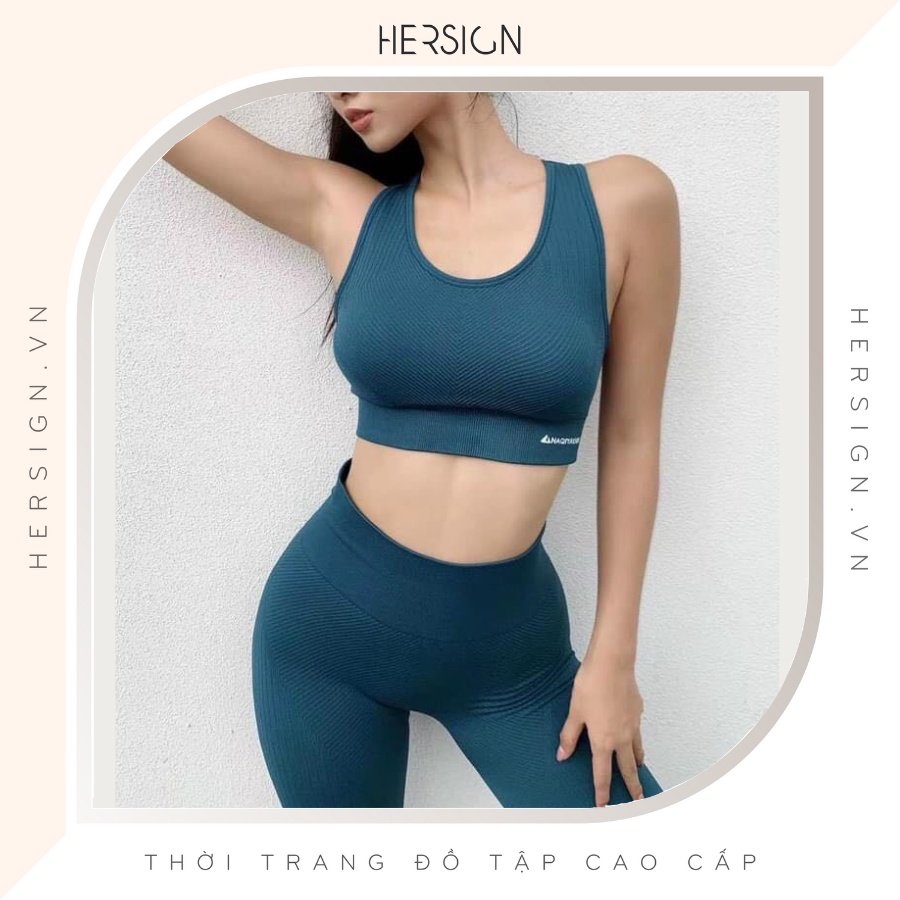 ĐỒ TẬP GYM NỮ BỘ ĐỒ TẬP YOGA QUẦN LEGGING NỮ ÁO BRA THỂ THAO CAO CẤP  HERSIGN-SET28