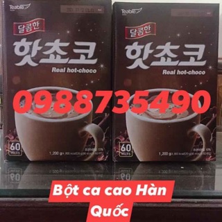 Bột ca cao nguyên chất real hot choco của tập đoàn heechang hàn quốc hộp 60 gói