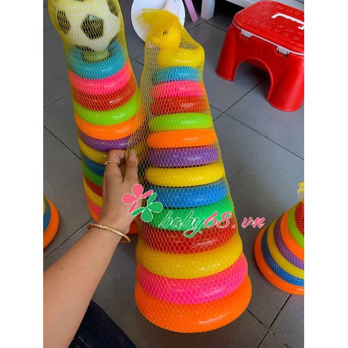 Tháp vòng tháp vịt, tháp cầu vồng cho bé