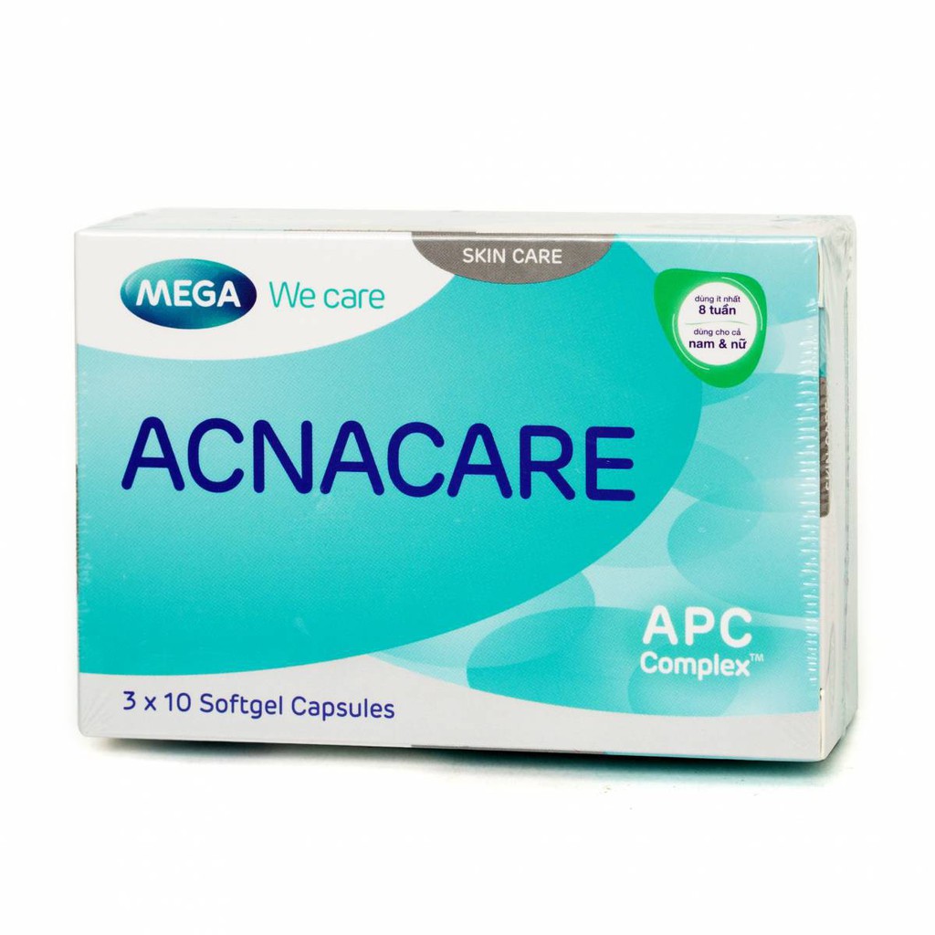 ACNACARE - Viên uống hỗ trợ điều trị mụn, giảm tiết bã nhờn, đẹp da (hộp 30 viên nang mềm)