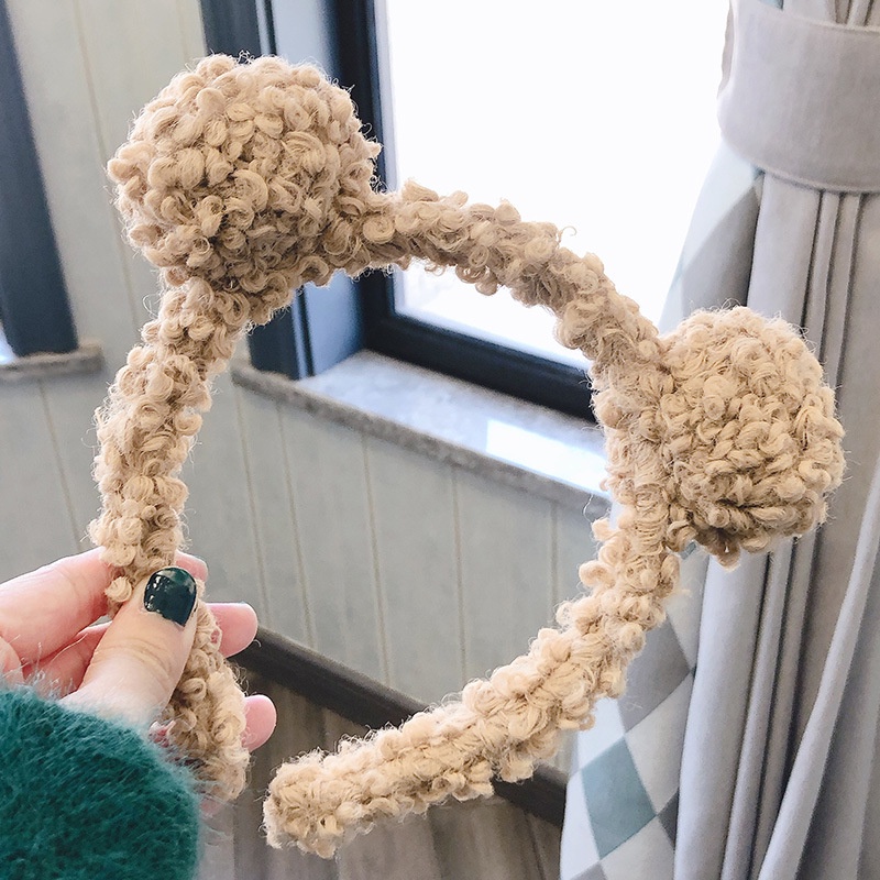 B09 Bờm gấu băng đô con gấu lông cừu Hàn quốcmono.accssories