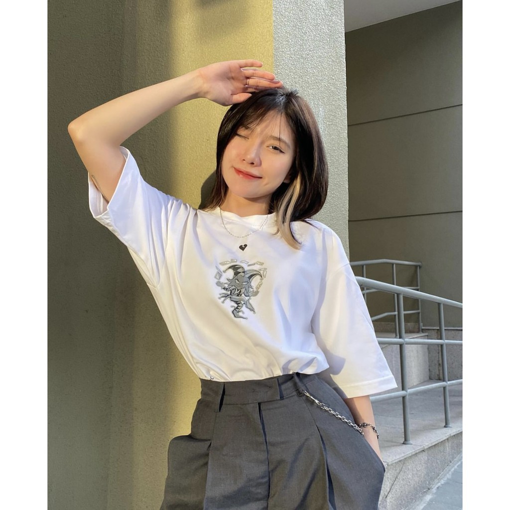 Áo thun Hades chú hề tay lỡ form rộng vải Cotton - Thời trang nam nữ Unisex Streetwear