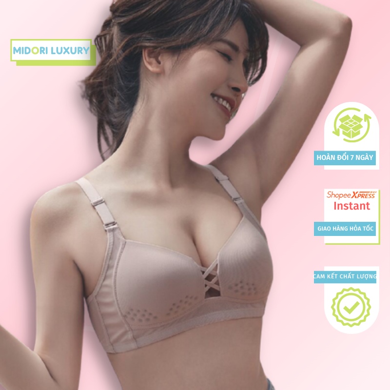 Áo lót nữ không gọng mỏng mát thông hơi, Áo ngực cup Mỏng thoáng phong cách Nhật Bản TK18