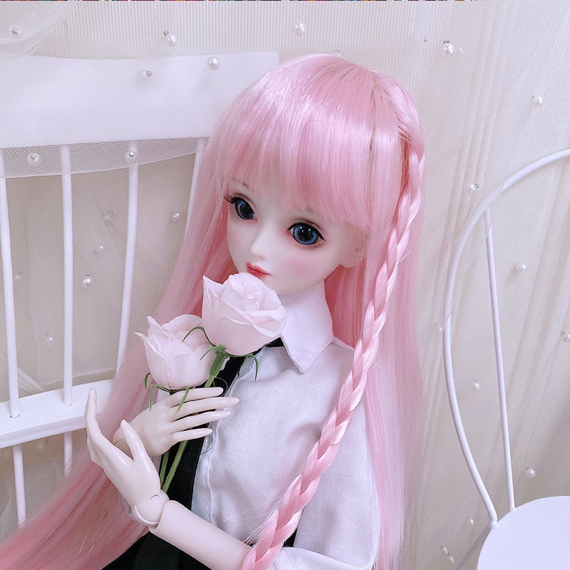 Bộ Tóc Giả Thẳng Dài Xinh Xắn Cho Búp Bê Barbie 60Cm