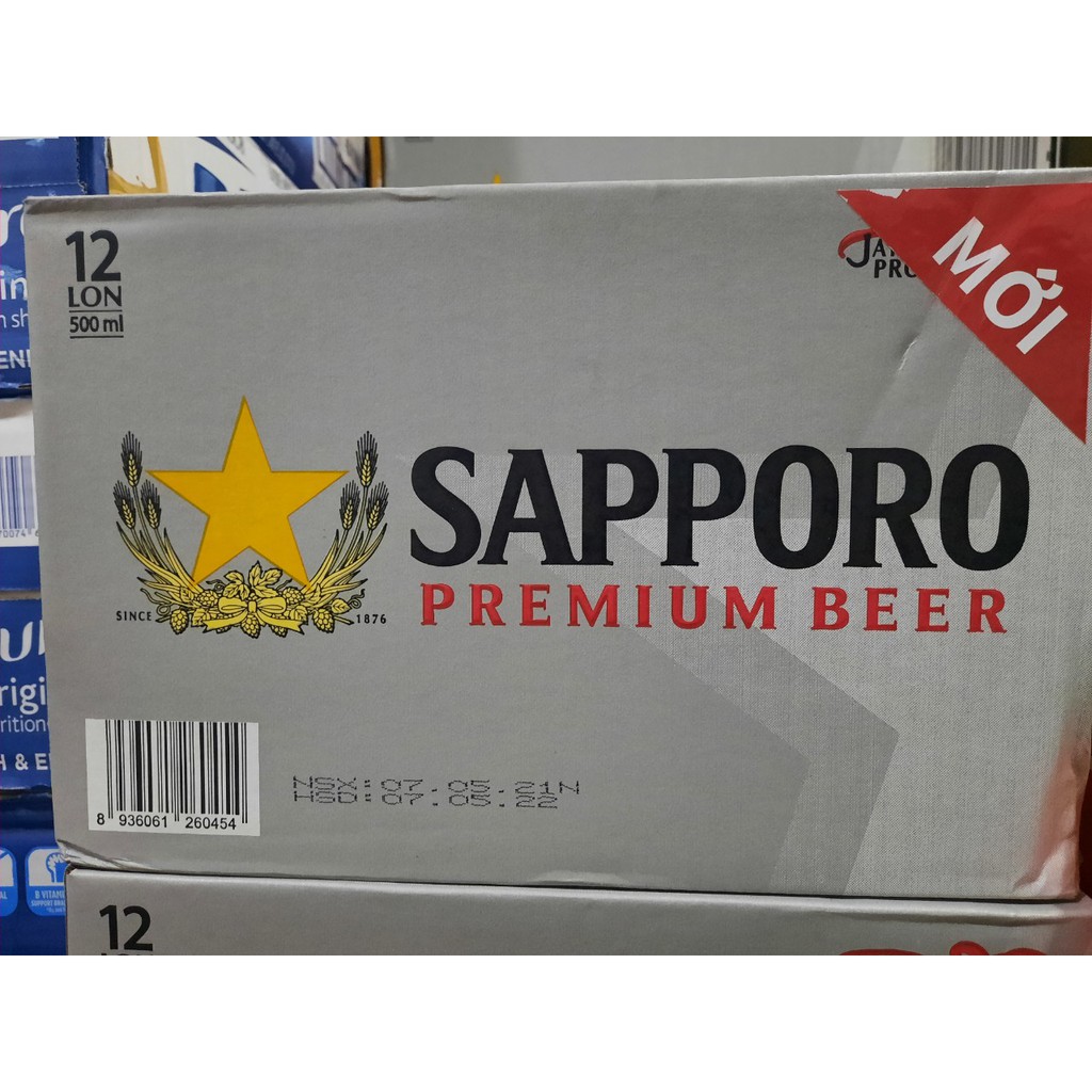 Thùng 24 lon bia Sapporo 330ml