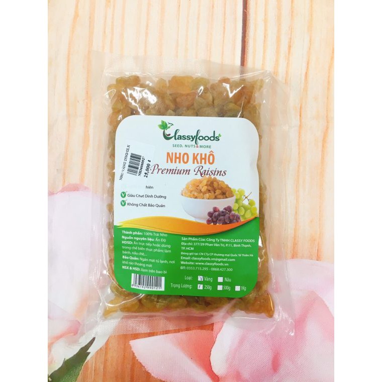 Nho Khô Vàng 250gr