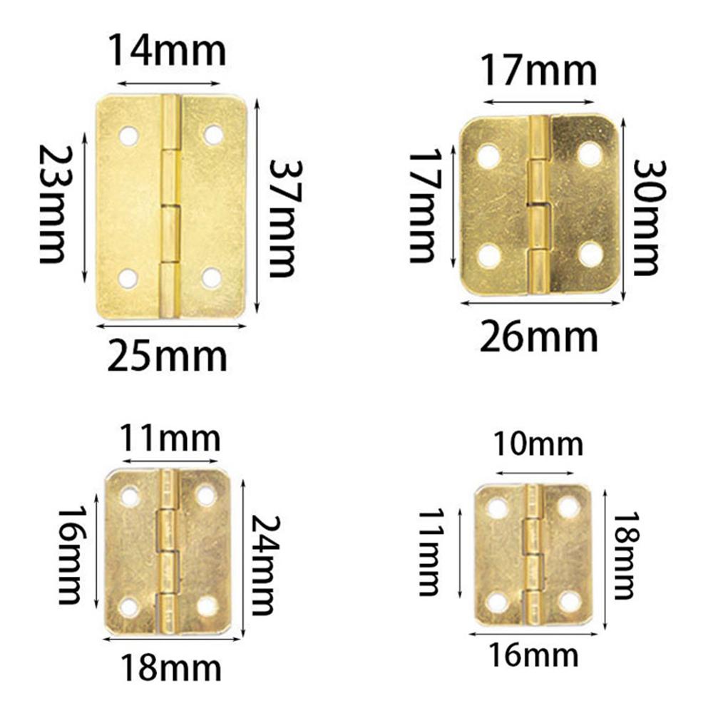 Bộ 10 Bản Lề Cửa Mini Kèm Ốc Vít Cho Hộp Gỗ Thủ Công DIY