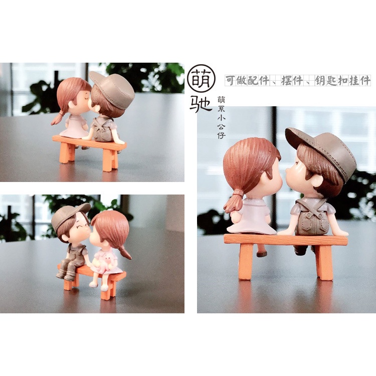 Decor Ô Tô Bàn Làm Việc Phòng Khách Cặp Đôi Nam Nữ Cực Xinh - Phụ Kiện Trang Trí Xe Hơi Hitechlife Cao Cấp Giá Rẻ