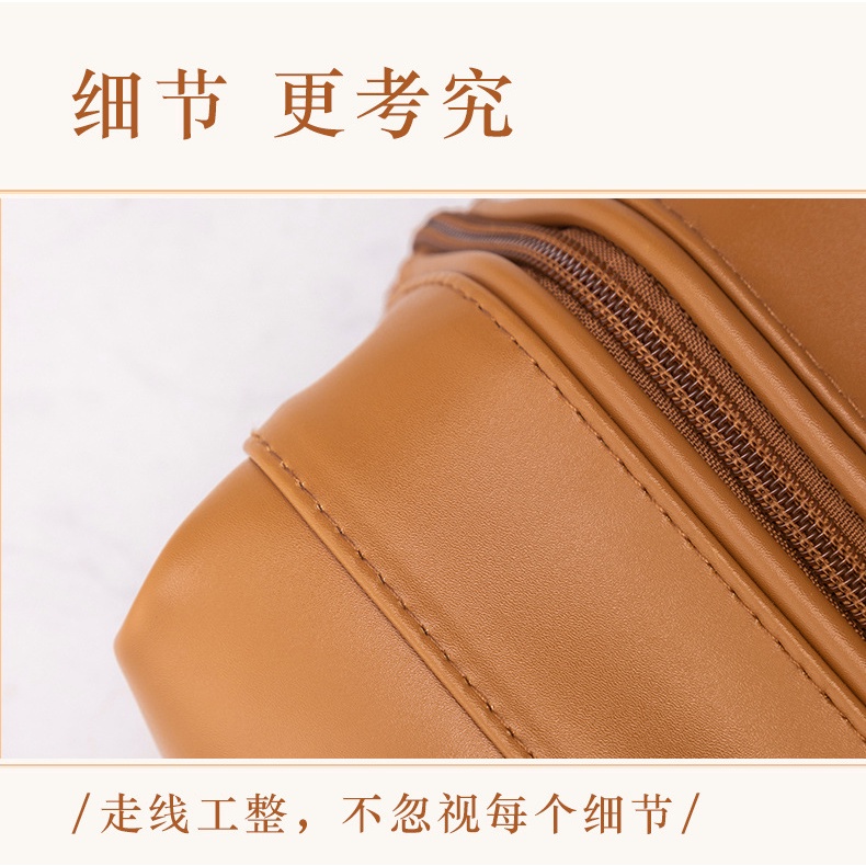 Túi Da PU Đựng Mỹ Phẩm Cỡ Lớn Tiện Dụng Khi Đi Du Lịch